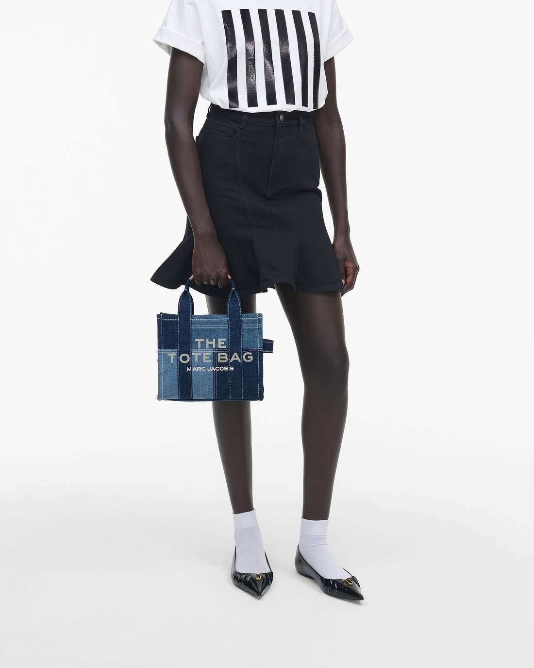Marc Jacobs Quality | The Denim Small Tote Bag Blue Denim