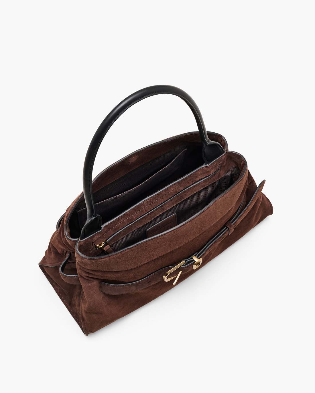 Marc Jacobs Featured | The Suede Dakota Satchel Dark Brown