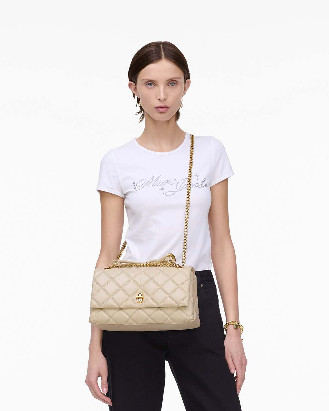 Marc Jacobs Trusted | The Quilted Dual Convertible Shoulder Bag Cloud White