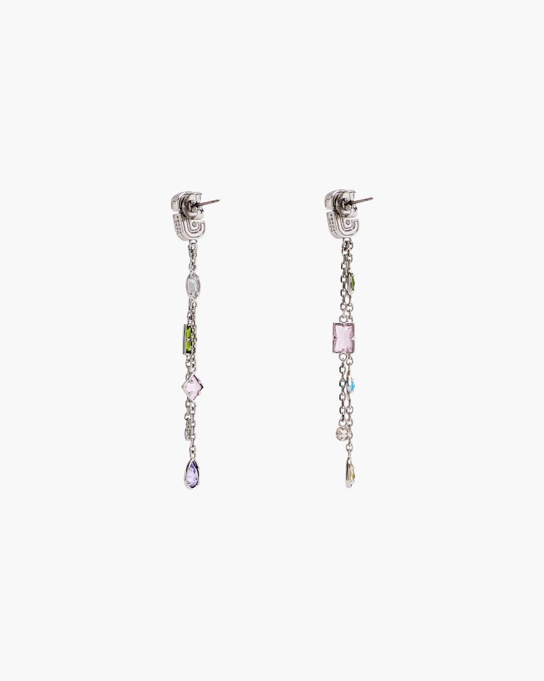 Marc Jacobs Quality | The J Marc Luxe Gem Linear Earrings Silver/Multi