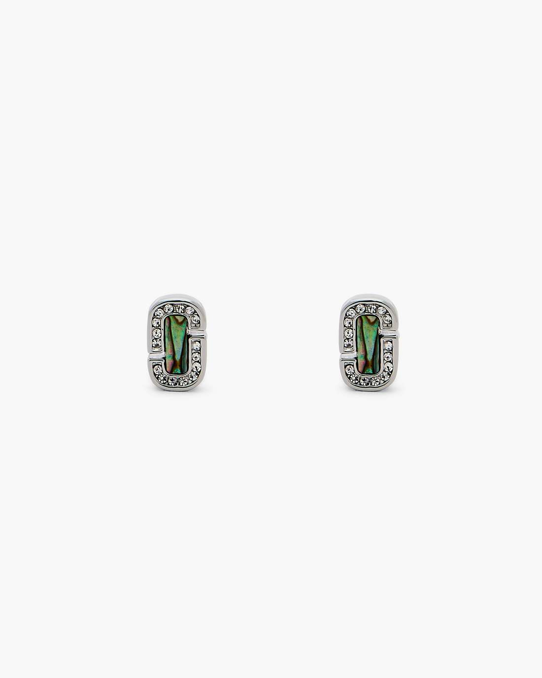 Marc Jacobs Signature | The J Marc Luxe Abalone Earrings Silver/Crystal