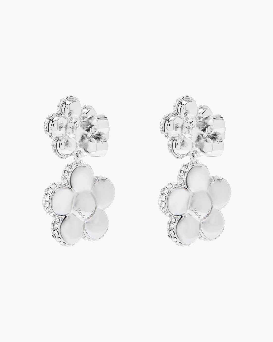 Marc Jacobs Signature | The Daisy Balloon Drop Earrings Silver/Crystal