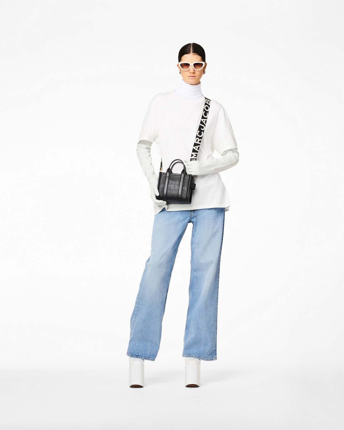 Marc Jacobs Featured | The Thin Logo Webbing Strap Black/White