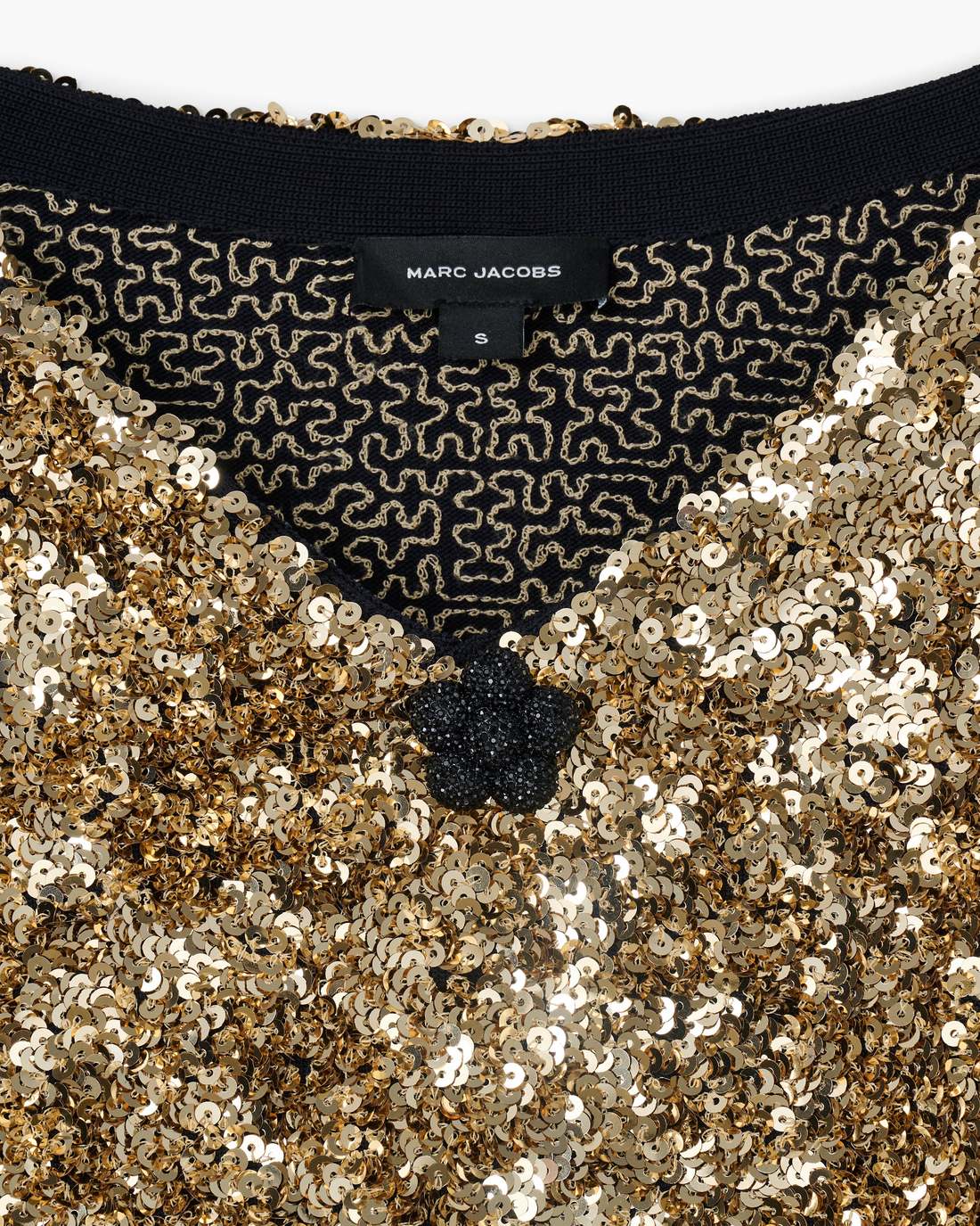 Marc Jacobs Recommended | Sequin V-Neck Knit Dress Gold