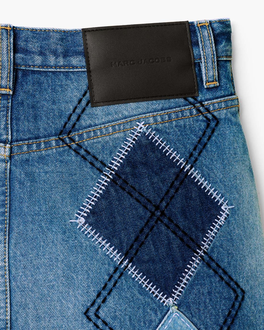 Marc Jacobs Classic | Argyle Patchwork Mini Skirt Bright Indigo