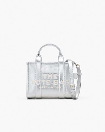 Marc Jacobs Best Price | The Metallic Leather Small Tote Bag Metallic Silver
