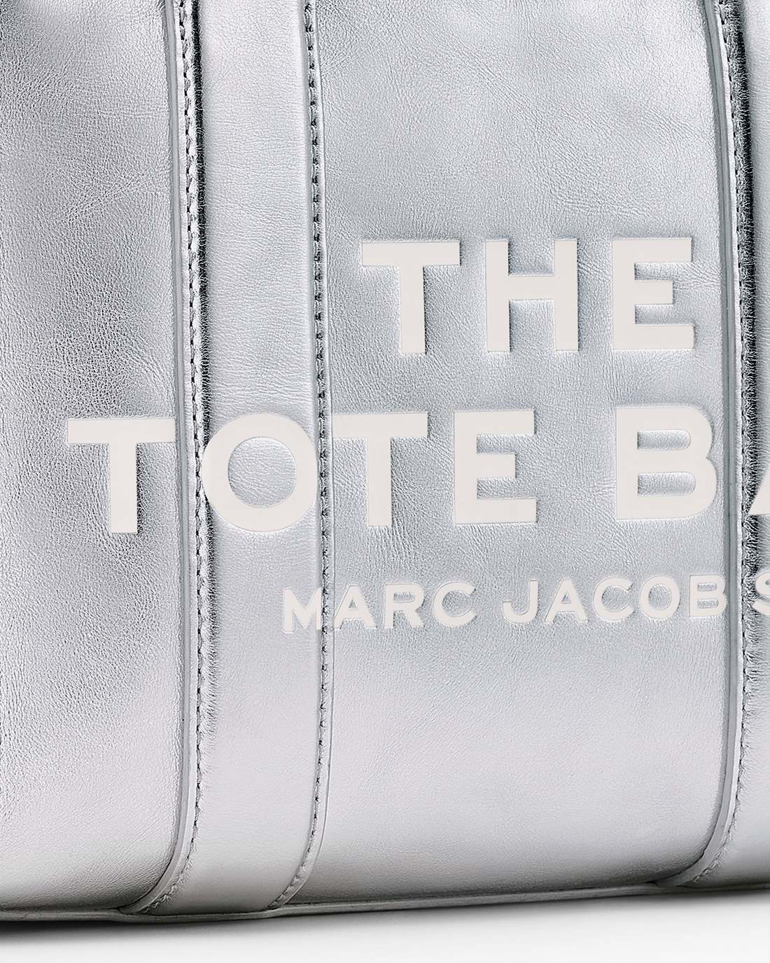 Marc Jacobs Best Price | The Metallic Leather Small Tote Bag Metallic Silver