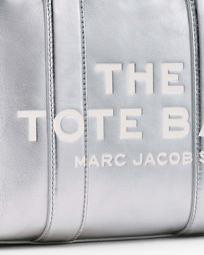 Marc Jacobs Best Price | The Metallic Leather Small Tote Bag Metallic Silver