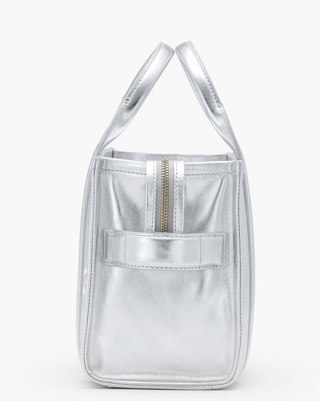 Marc Jacobs Best Price | The Metallic Leather Small Tote Bag Metallic Silver