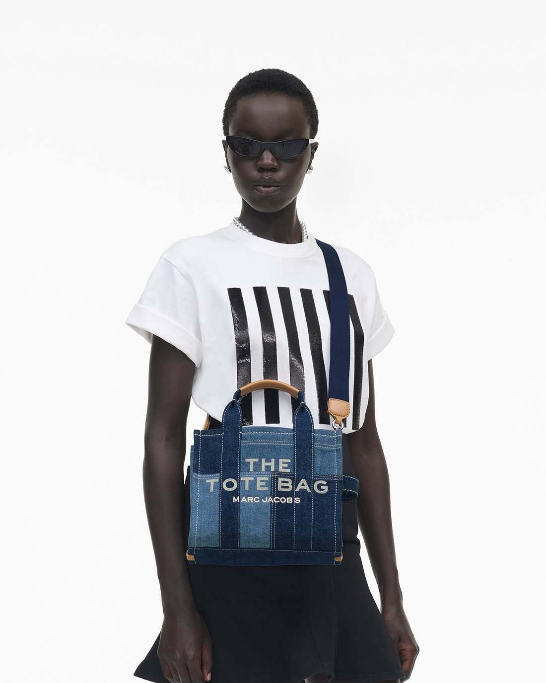 Marc Jacobs Quality | The Denim Small Tote Bag Blue Denim