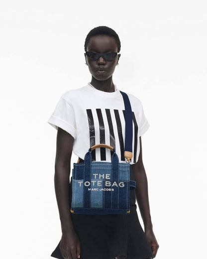 Marc Jacobs Quality | The Denim Small Tote Bag Blue Denim