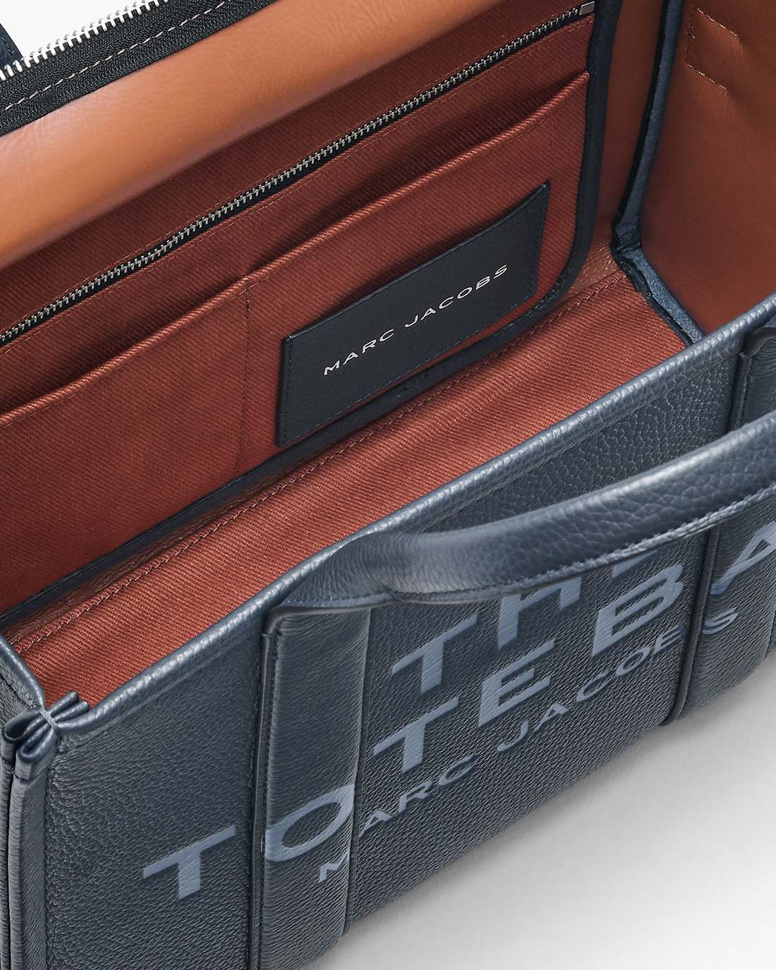 Marc Jacobs Signature | The Leather Medium Tote Bag Blue Sea