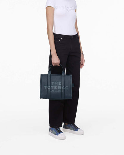 Marc Jacobs Signature | The Leather Medium Tote Bag Blue Sea