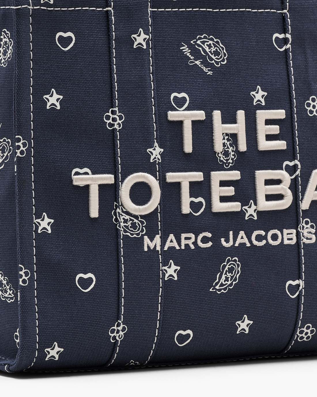 Marc Jacobs Discount | The Bandana Canvas Medium Tote Bag Navy Multi