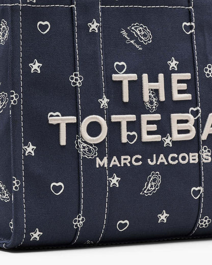 Marc Jacobs Discount | The Bandana Canvas Medium Tote Bag Navy Multi