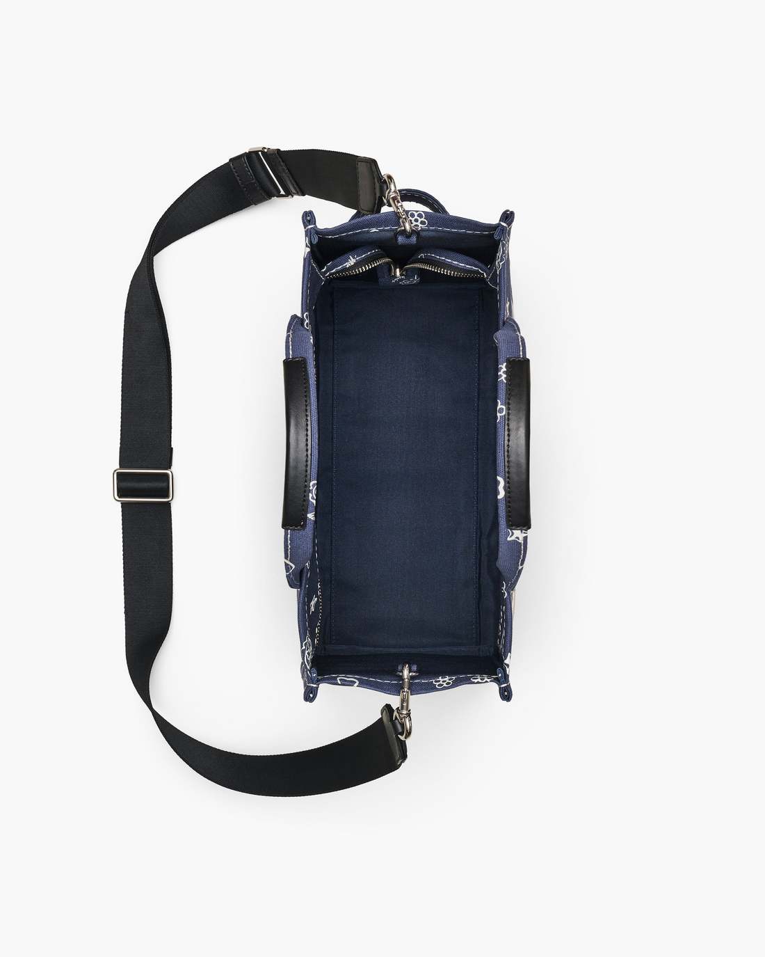 Marc Jacobs Discount | The Bandana Canvas Medium Tote Bag Navy Multi