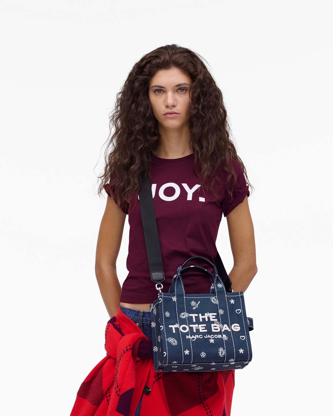 Marc Jacobs Everyday | The Bandana Canvas Small Tote Bag Navy Multi