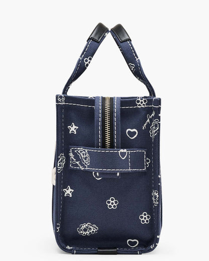 Marc Jacobs Everyday | The Bandana Canvas Small Tote Bag Navy Multi