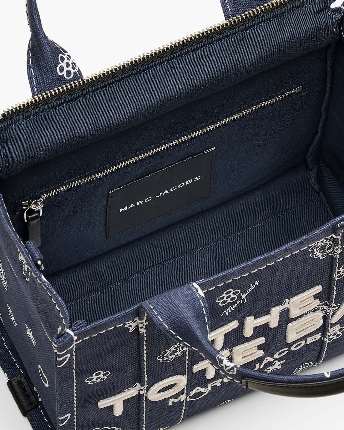 Marc Jacobs Everyday | The Bandana Canvas Small Tote Bag Navy Multi