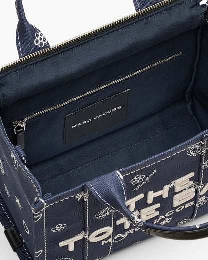 Marc Jacobs Everyday | The Bandana Canvas Small Tote Bag Navy Multi