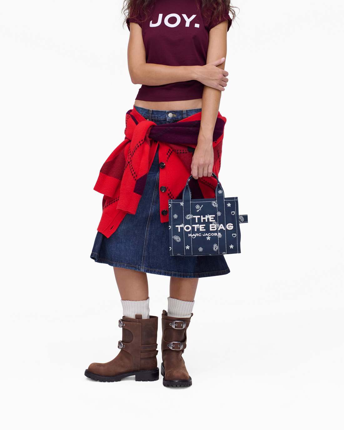 Marc Jacobs Everyday | The Bandana Canvas Small Tote Bag Navy Multi