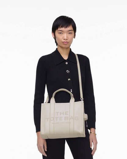 Marc Jacobs Quality | The Leather Medium Tote Bag Cotton/Silver