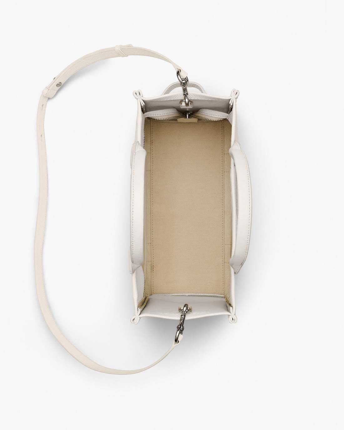 Marc Jacobs Quality | The Leather Medium Tote Bag Cotton/Silver