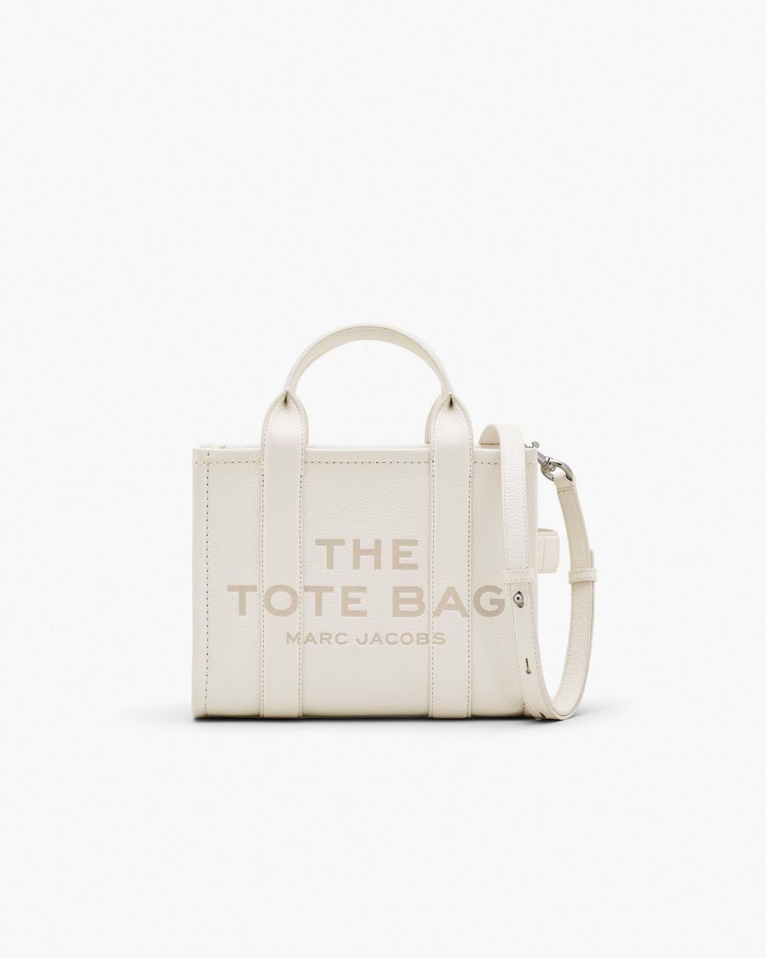 Marc Jacobs Classic | The Leather Small Tote Bag Cotton/Silver