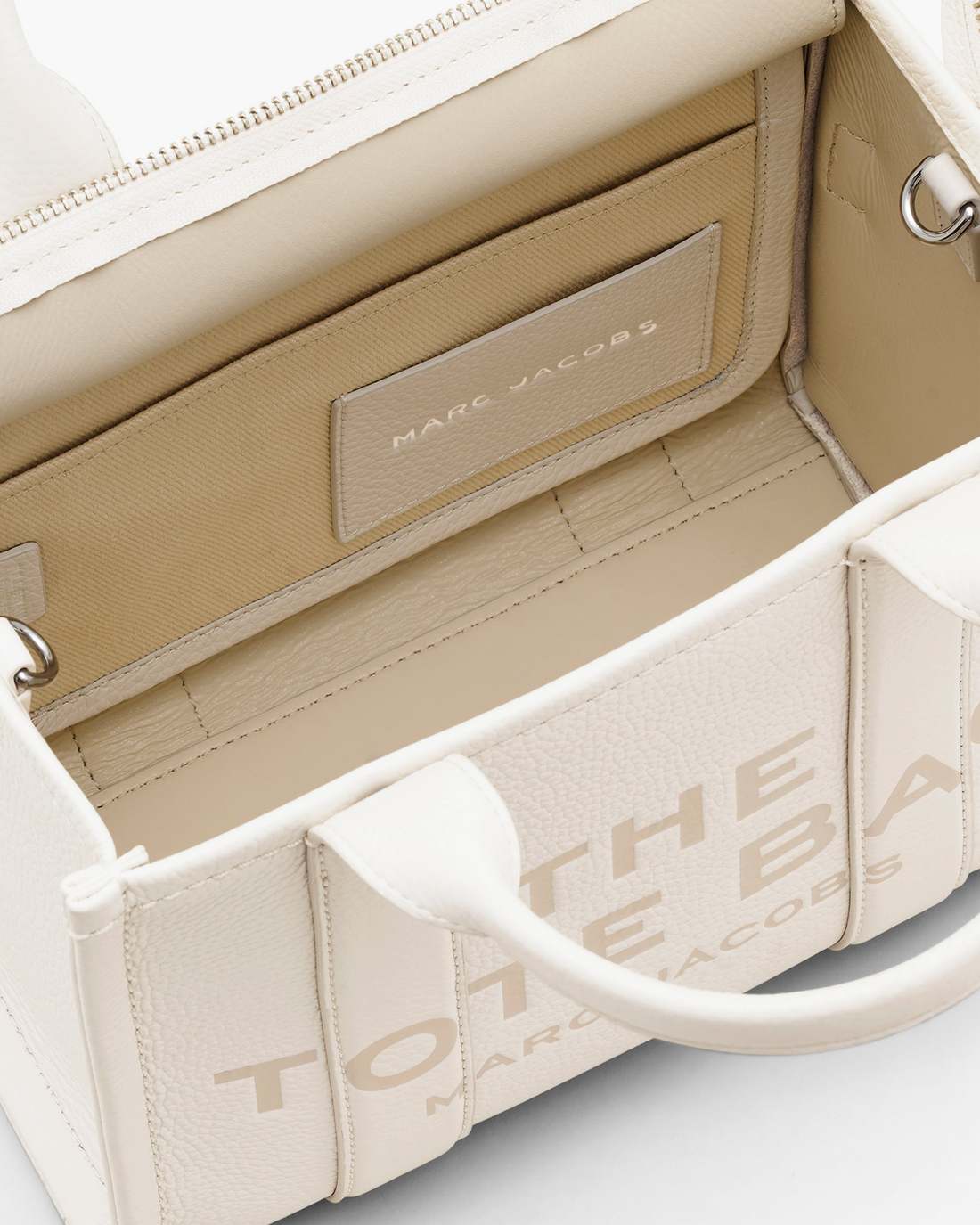Marc Jacobs Classic | The Leather Small Tote Bag Cotton/Silver