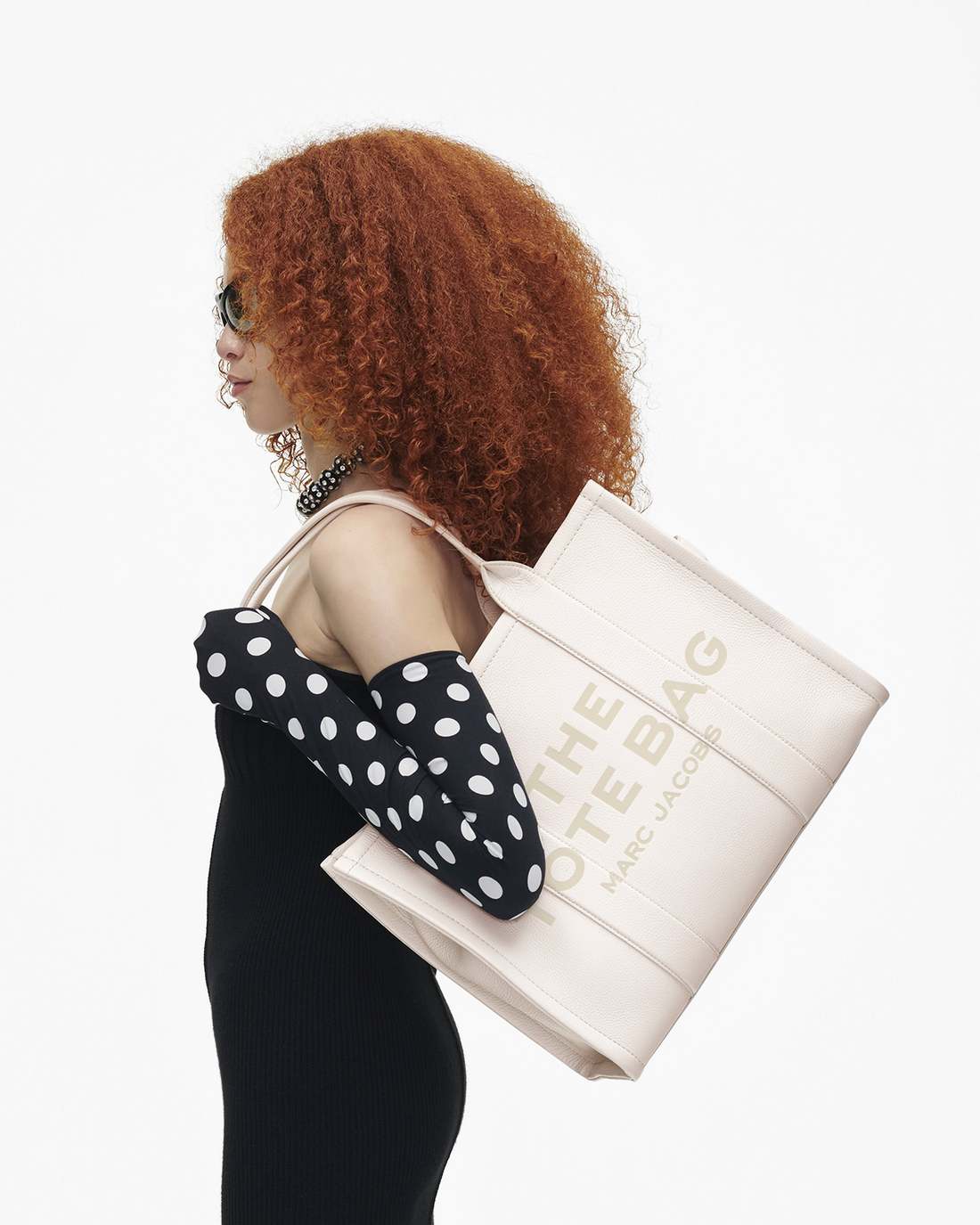 Marc Jacobs Top Pick | The Leather Large Tote Bag Cotton/Silver