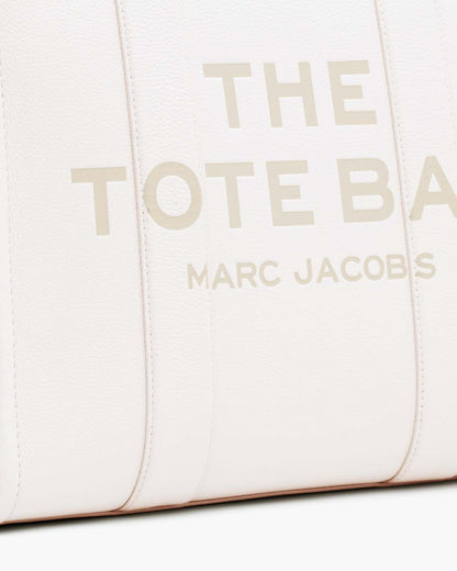 Marc Jacobs Top Pick | The Leather Large Tote Bag Cotton/Silver