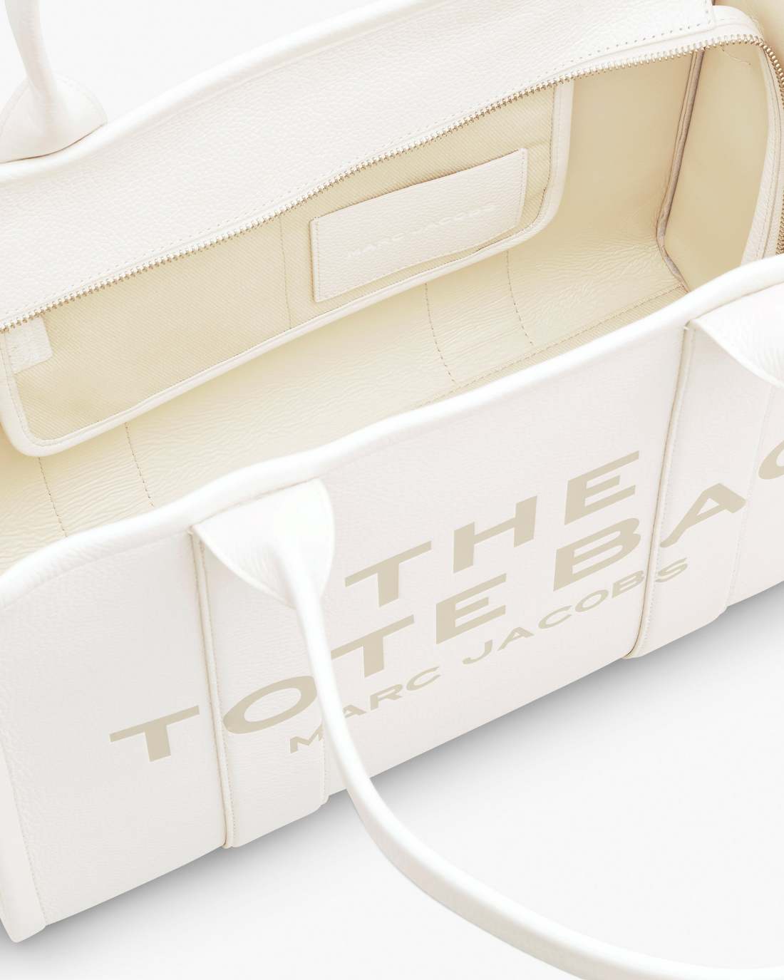 Marc Jacobs Top Pick | The Leather Large Tote Bag Cotton/Silver