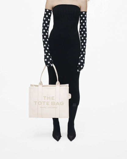 Marc Jacobs Top Pick | The Leather Large Tote Bag Cotton/Silver
