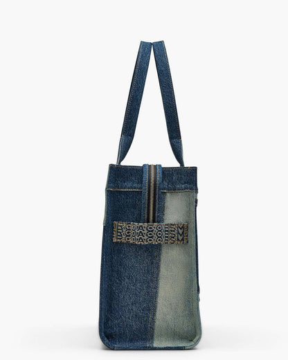 Marc Jacobs Signature | The Deconstructed Denim Large Tote Bag Indigo Multi