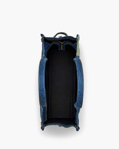 Marc Jacobs Signature | The Deconstructed Denim Large Tote Bag Indigo Multi