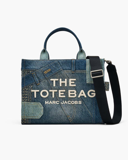Marc Jacobs Sale | The Deconstructed Denim Medium Tote Bag Indigo Multi