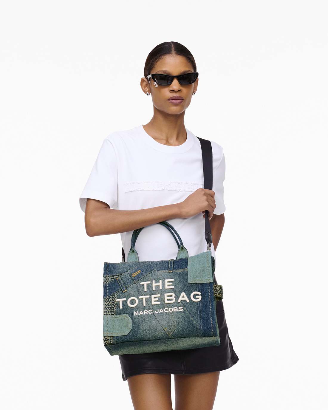 Marc Jacobs Sale | The Deconstructed Denim Medium Tote Bag Indigo Multi