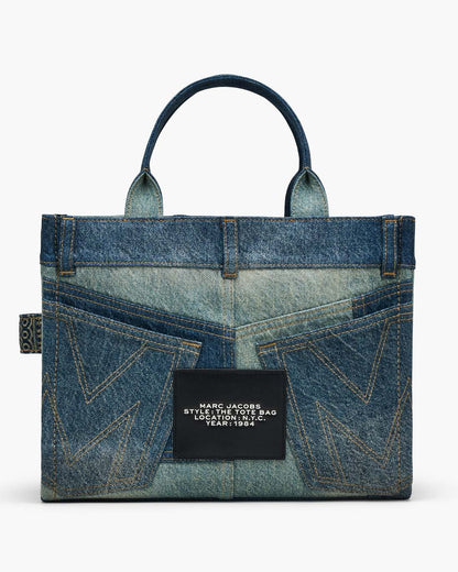 Marc Jacobs Sale | The Deconstructed Denim Medium Tote Bag Indigo Multi