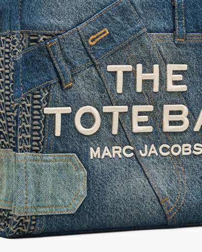 Marc Jacobs Sale | The Deconstructed Denim Medium Tote Bag Indigo Multi