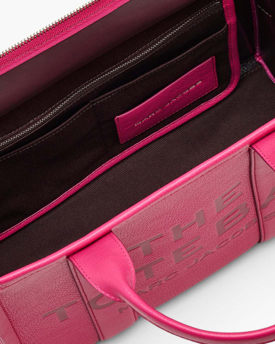 Marc Jacobs Latest | The Leather Medium Tote Bag Raspberry Pink