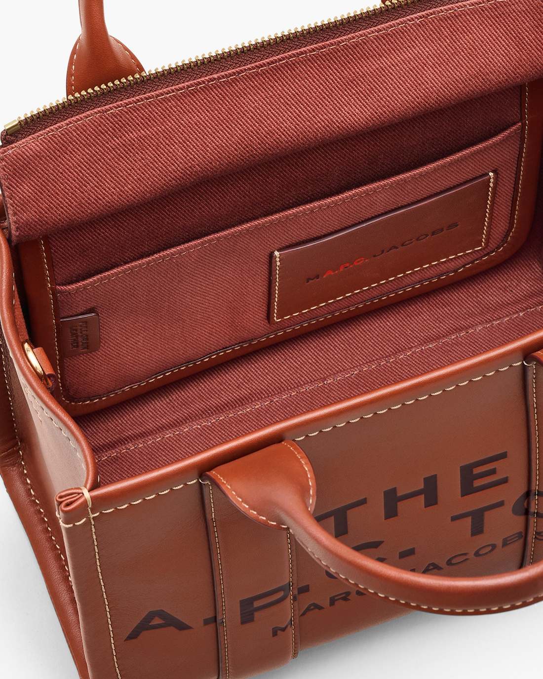 Marc Jacobs Best Seller | The A.P.C. X Marc Jacobs Leather Small Tote Bag Hazelnut