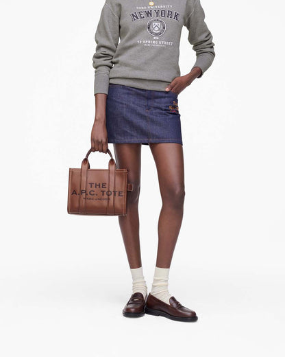 Marc Jacobs Best Seller | The A.P.C. X Marc Jacobs Leather Small Tote Bag Hazelnut