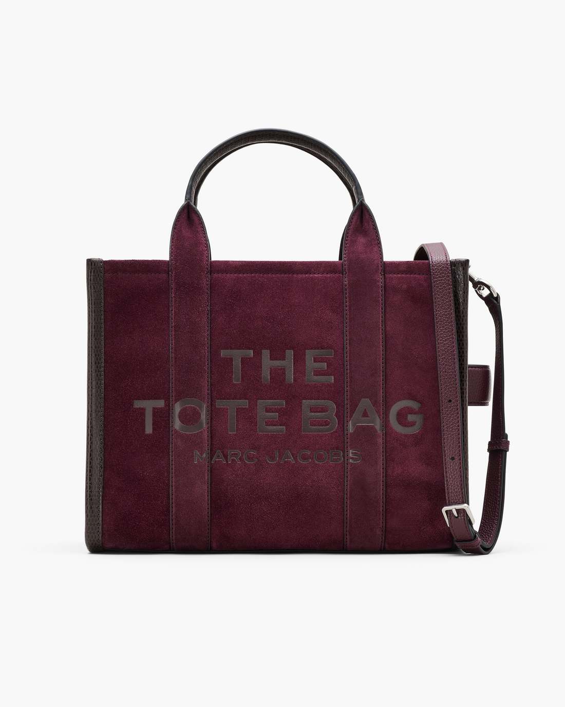Marc Jacobs Discount | The Suede Medium Tote Bag Dark Plum
