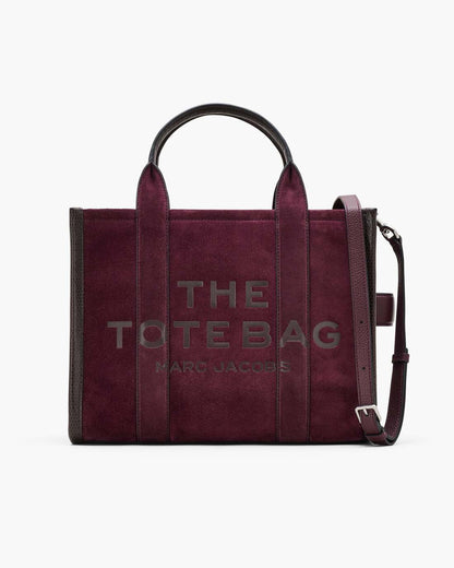 Marc Jacobs Discount | The Suede Medium Tote Bag Dark Plum