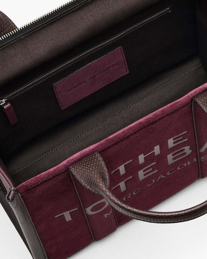 Marc Jacobs Discount | The Suede Medium Tote Bag Dark Plum