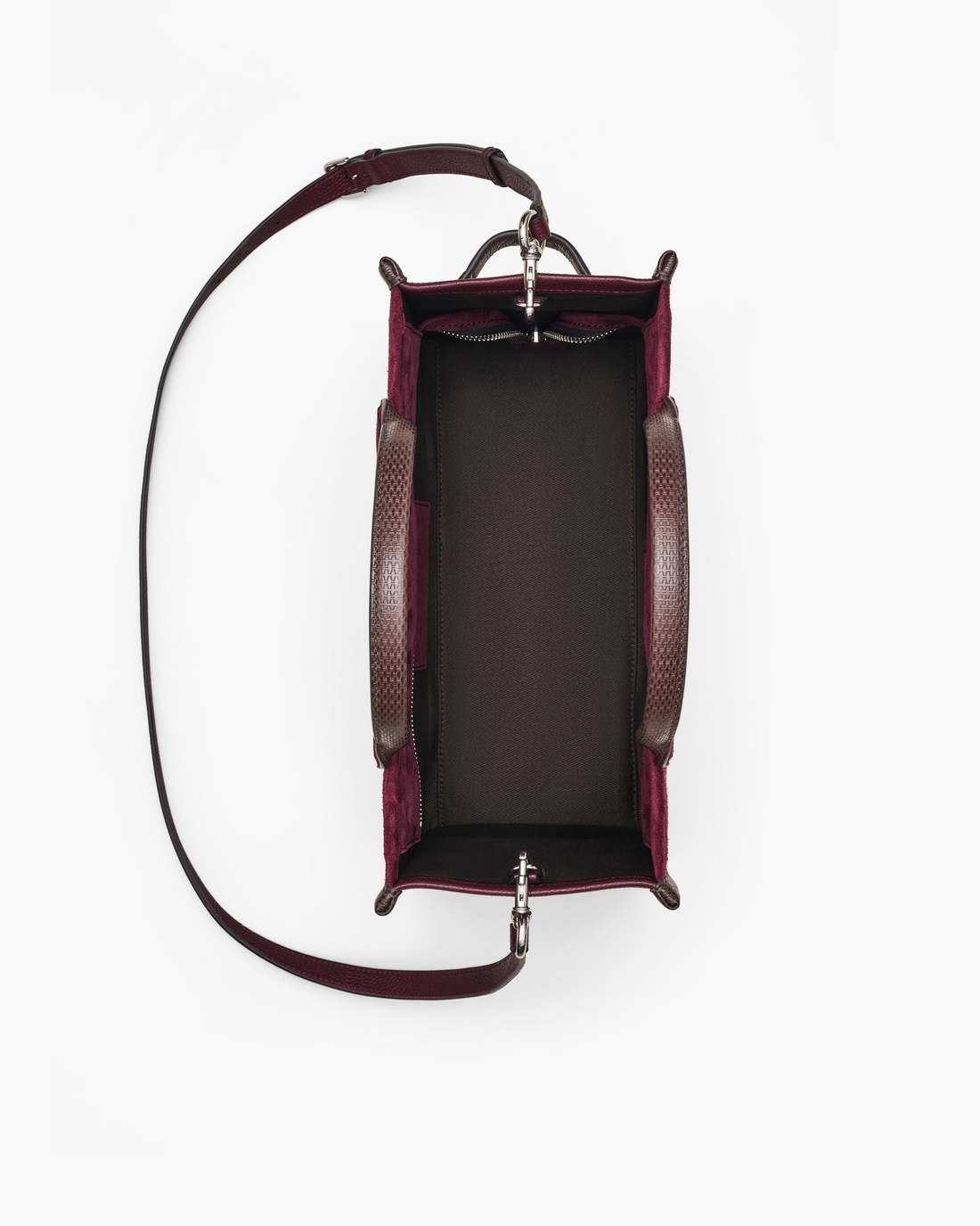 Marc Jacobs Discount | The Suede Medium Tote Bag Dark Plum