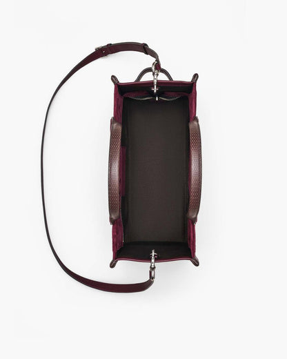 Marc Jacobs Discount | The Suede Medium Tote Bag Dark Plum