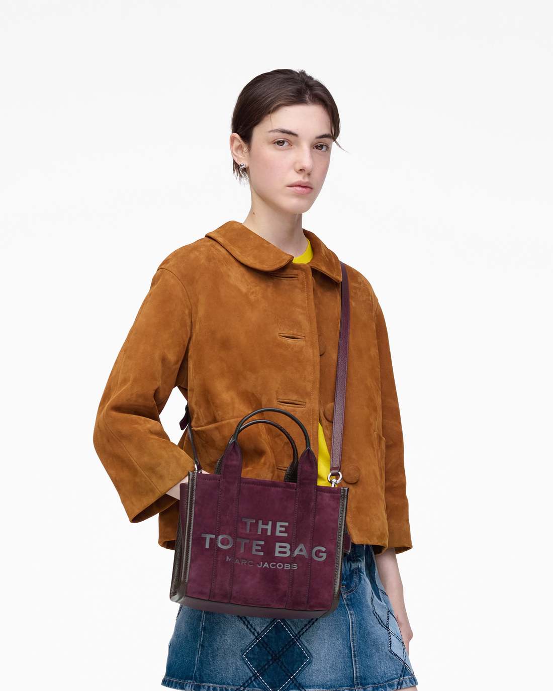 Marc Jacobs Value | The Suede Small Tote Bag Dark Plum