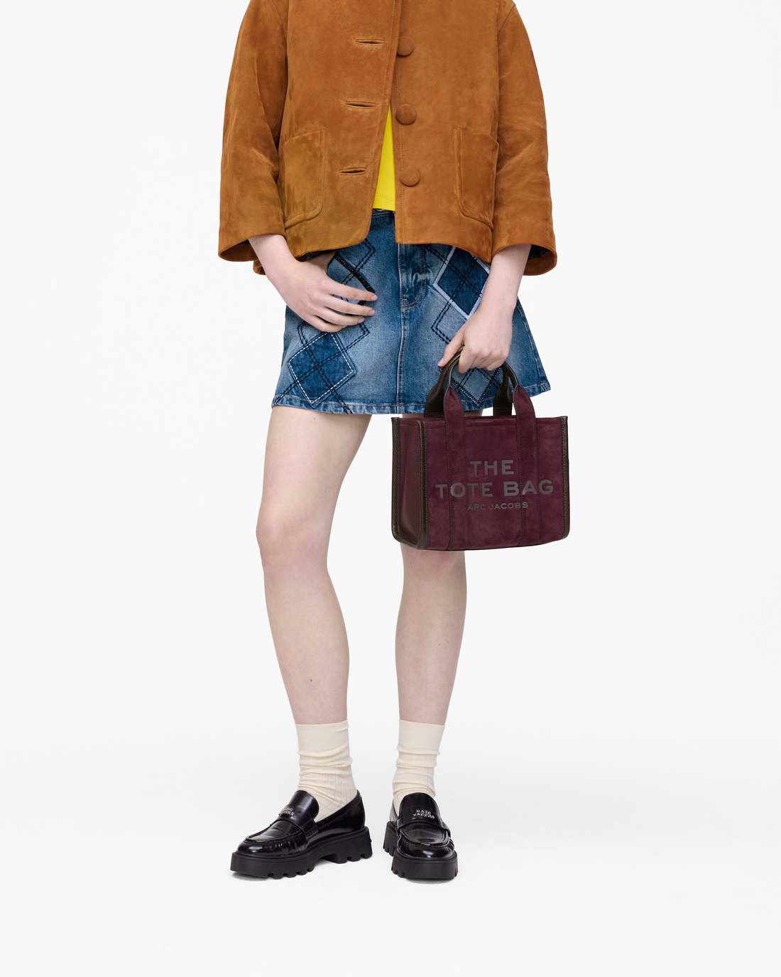 Marc Jacobs Value | The Suede Small Tote Bag Dark Plum