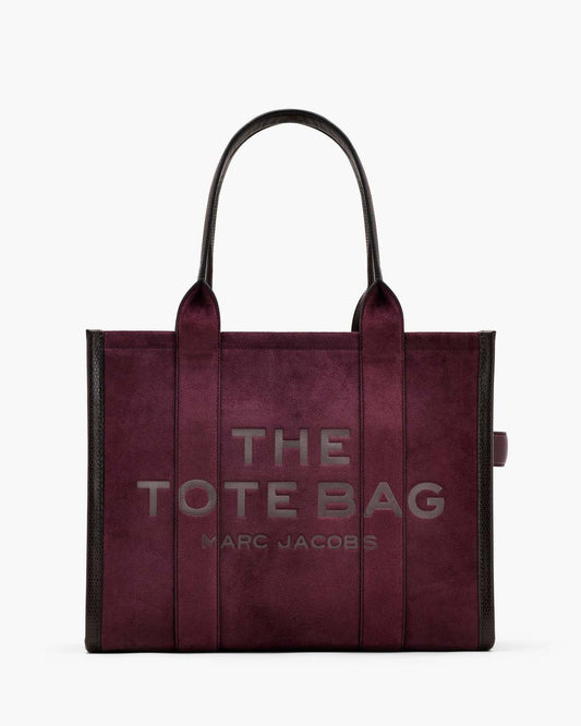 Marc Jacobs Popular | The Suede Large Tote Bag Dark Plum